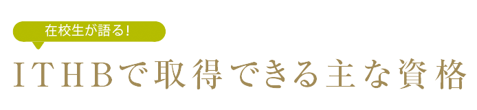 ITHBで取得できる主な資格